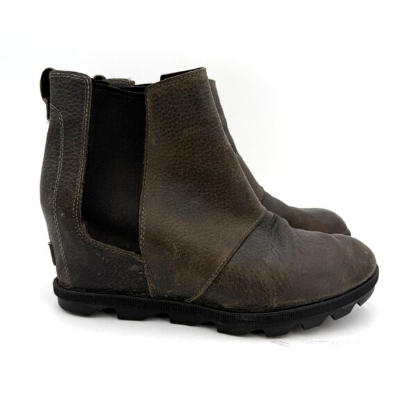 Sorel Women's Joan of Arctic II Chelsea Brown Leather Booties Size 9.5 - Picture 1 of 7